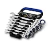Capri Tools 100-Tooth Flex-Head Ratcheting Combination Wrench Set, Metric, 7 pcs 11580RK